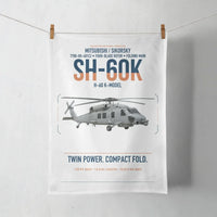 Thumbnail for Mitsubishi Sikorsky SH-60K design on white towel