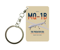Thumbnail for MQ-1B Predator design on beige designed key chain, double-side print