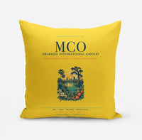 Thumbnail for Orlando International Airport (MCO) design on yellow pillow
