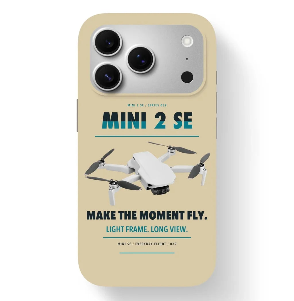 DJI Mini 2 SE Case design on beige iphone case