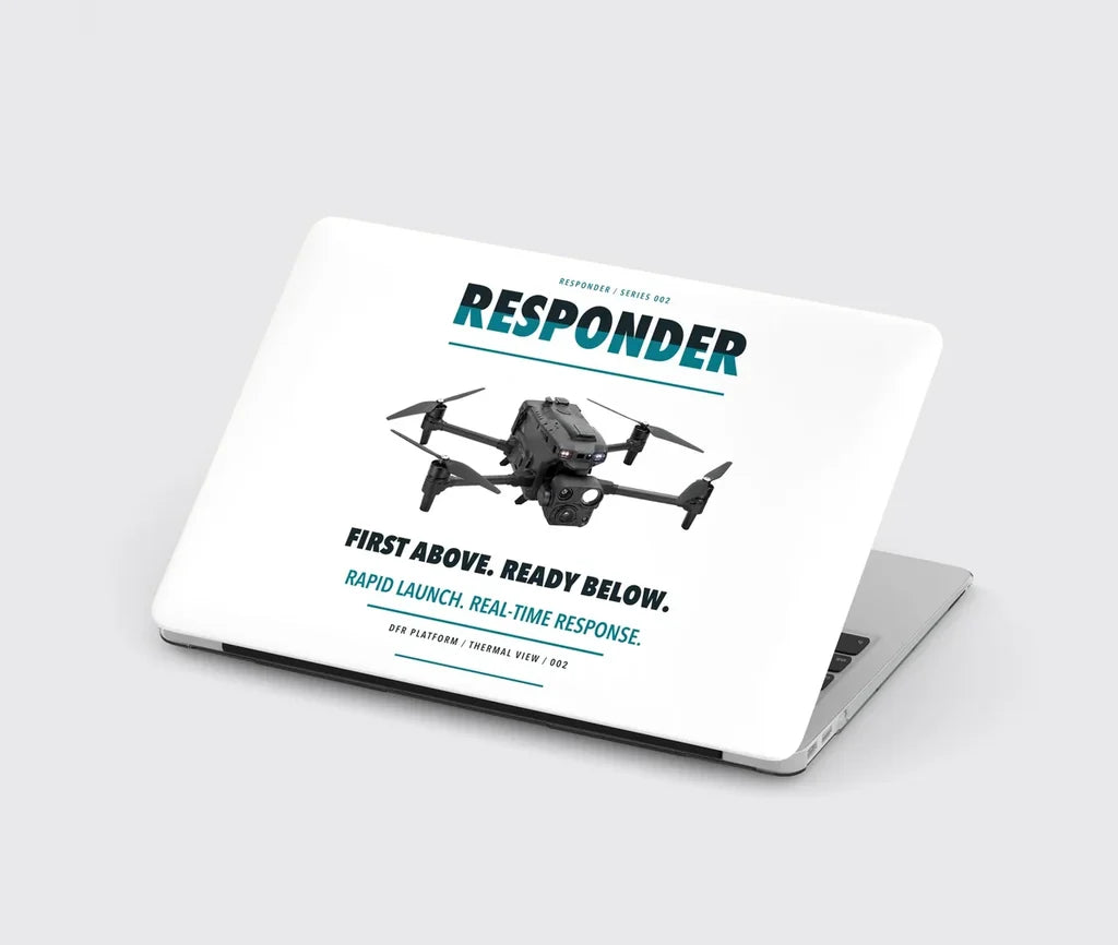 BRINC Responder design on white MacBook case