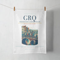 Thumbnail for Groningen Airport Eelde (GRQ) design on white towel