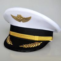 Thumbnail for Super Quality Different Style Airline Pilot Hats (7) aviation design on crisp poplin cotton with epaulettes pilot uniform.