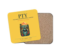 Thumbnail for Panama City Tocumen International Airport (PTY) design on yellow 1 piece coaster
