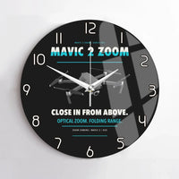 Thumbnail for DJI Mavic 2 Zoom design on black no frame wall clock