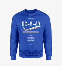 Thumbnail for Douglas DC-8-63 design on blue sweatshirt