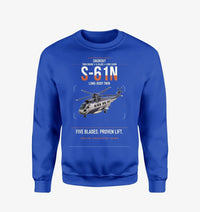 Thumbnail for Sikorsky S-61N design on blue sweatshirt