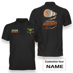 Aviation Heartbeats V2 Premium Polo T-Shirts
