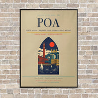 Thumbnail for Porto Alegre - Salgado Filho International Airport POA - Canvas Framed - Beige