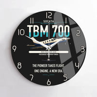 Thumbnail for Socata TBM 700 design on black no frame wall clock