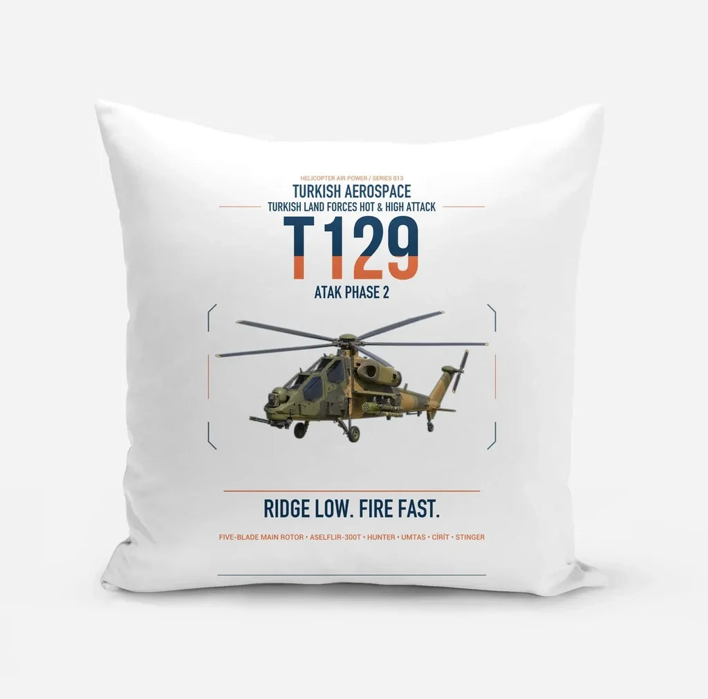 Turkish Aerospace T129 ATAK Phase 2 design on white pillow