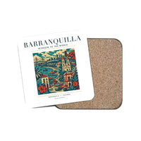 Thumbnail for BARRANQUILLA - Poster - Coaster - White