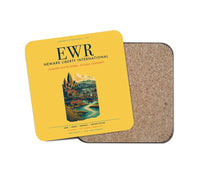 Thumbnail for Newark Liberty International Airport (EWR) design on yellow 1 piece coaster