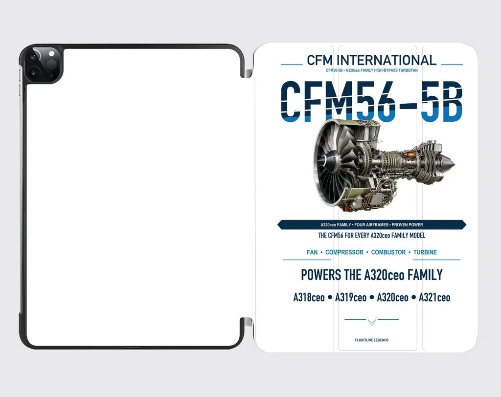 CFM56-5B design on white ipad tablet case