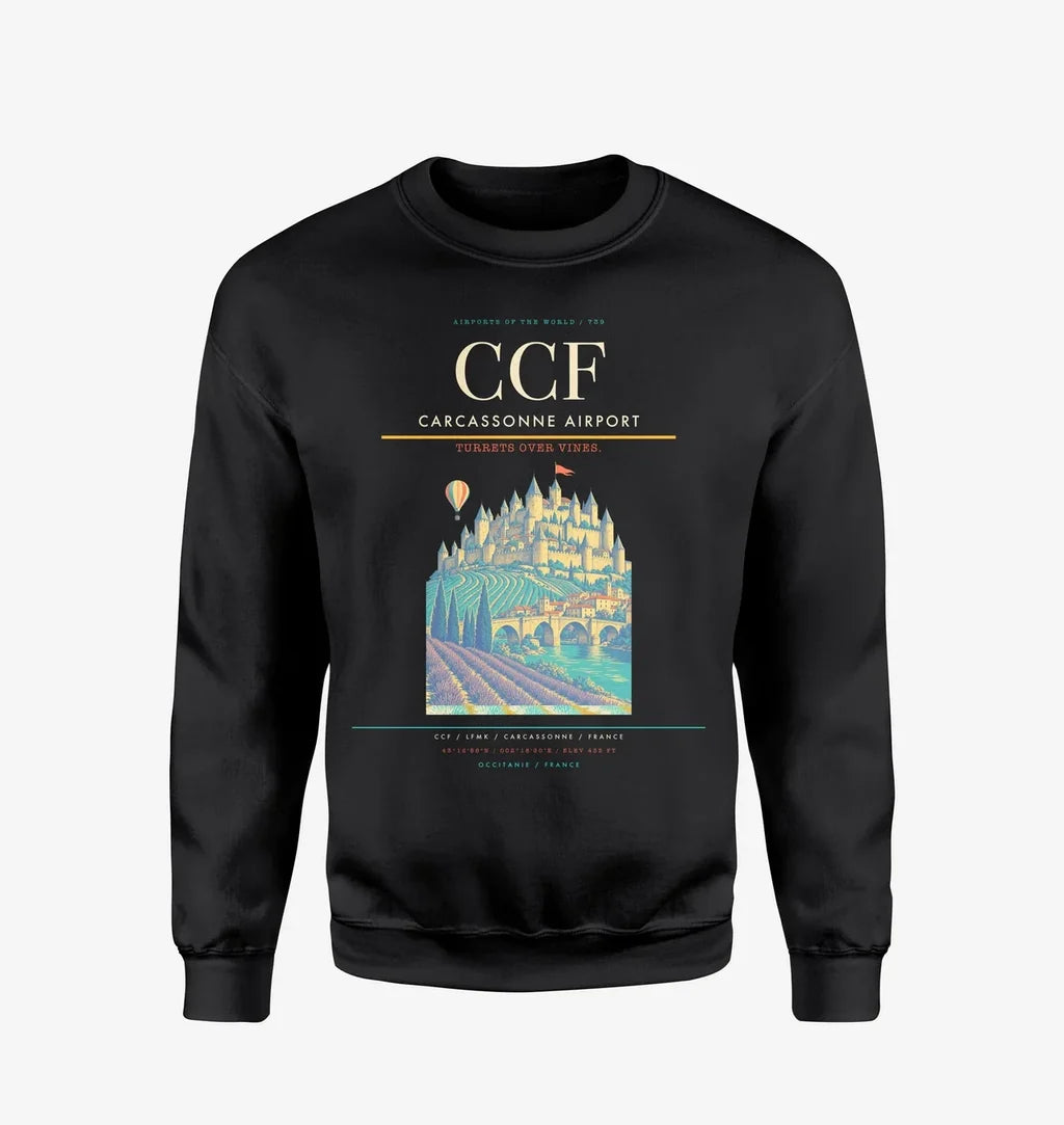 Carcassonne Airport CCF Sweatshirt - Black