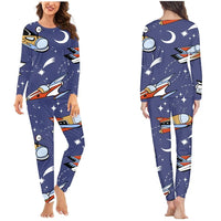 Thumbnail for Spaceship & Stars women pajamas - view 2