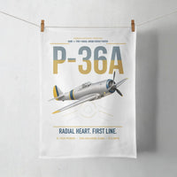Thumbnail for P-36A Hawk design on white towel