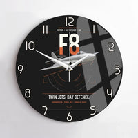 Thumbnail for Gloster Meteor F8 design on black no frame wall clock