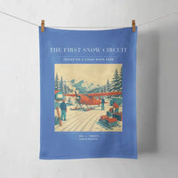 Thumbnail for VINTAGE G4480 - The First Snow Circuit - Designed Towels design on blue