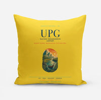 Thumbnail for Sultan Hasanuddin Airport (UPG) design on yellow pillow