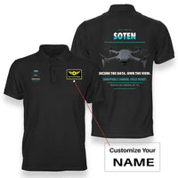 Thumbnail for ACSL SOTEN design on black polo with custom name badge