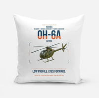 Thumbnail for Hughes OH-6A Cayuse design on white pillow