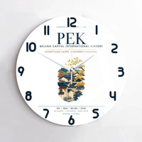 Thumbnail for Beijing Capital International Airport (PEK) design on white no frame wall clock