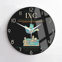 Thumbnail for Shaheed Bhagat Singh International Airport (IXC) design on black no frame wall clock