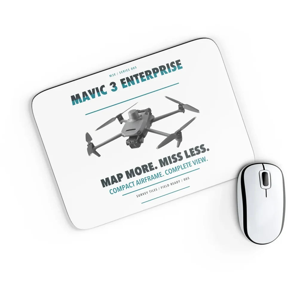 DJI Mavic 3 Enterprise design on white rectangle mouse pad