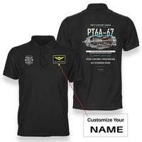 Thumbnail for PT6A-67 design on black polo with custom name badge