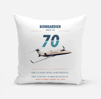 Thumbnail for Bombardier Learjet 70 design on white pillow