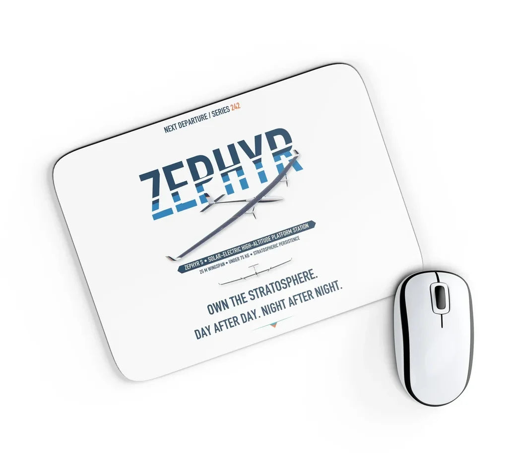 Airbus Zephyr S design on white rectangle mouse pad
