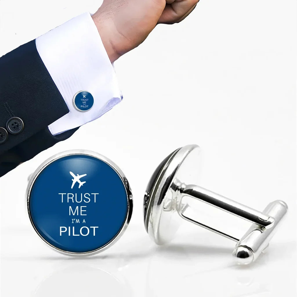 Trust Me I'm A Pilot Cuff Links - view 2