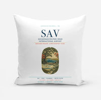 Thumbnail for Savannah-Hilton Head International Airport (SAV) design on white pillow