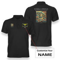 Thumbnail for EUREKA SPRINGS - Poster - Double-Side Polo - Black + Name