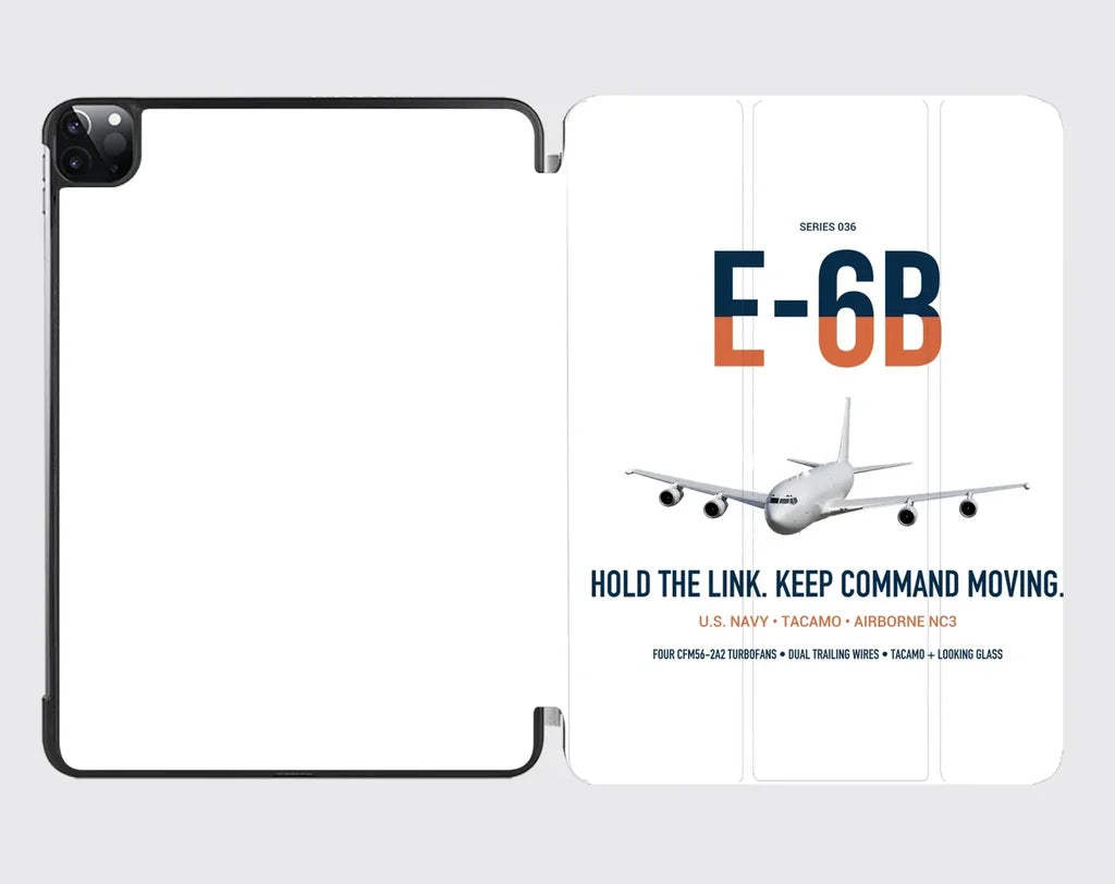 E-6B Mercury design on white ipad tablet case