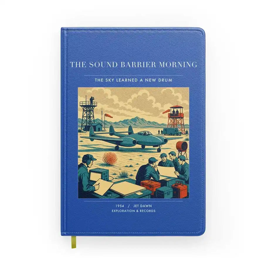 VINTAGE G4459 - The Sound Barrier Morning - Designed Notebooks design on blue