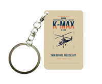 Thumbnail for Kaman K-1200 K-MAX design on beige designed key chain, double-side print
