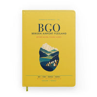 Thumbnail for Bergen Airport Flesland (BGO) design on yellow notebook