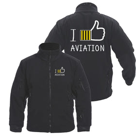 I Like Aviation Fleece Military Jackets (Customizable)