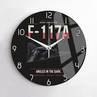 Thumbnail for F-117A Nighthawk design on black no frame wall clock