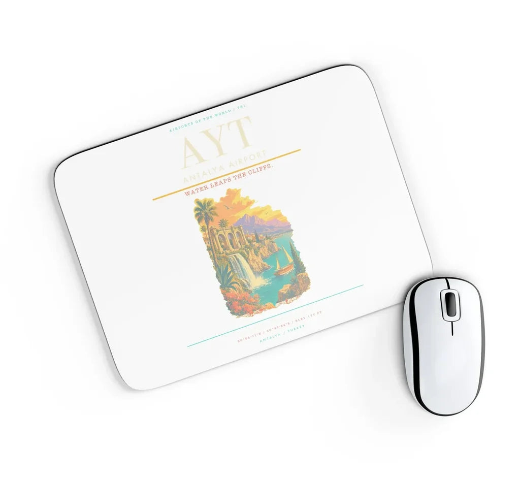 Antalya Airport AYT Mouse-Pad Rectangle - White