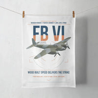 Thumbnail for de Havilland Mosquito FB VI design on white towel
