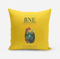 Thumbnail for Brisbane Airport (BNE) design on yellow pillow