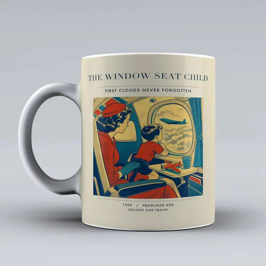 VINTAGE G4215 - The Window Seat Child - Ceramic Mug design on beige