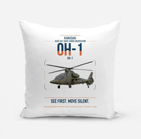 Thumbnail for Kawasaki OH-1 design on white pillow