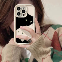 Thumbnail for Black Cat Looking Out Protective iPhone Case - view 9