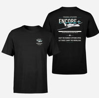 Thumbnail for Cessna Citation Encore+ design on black double-side t-shirt, double-side print