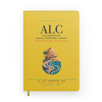 Thumbnail for Alicante-Elche Miguel Hernandez Airport (ALC) design on yellow notebook
