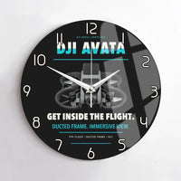 Thumbnail for DJI Avata design on black no frame wall clock